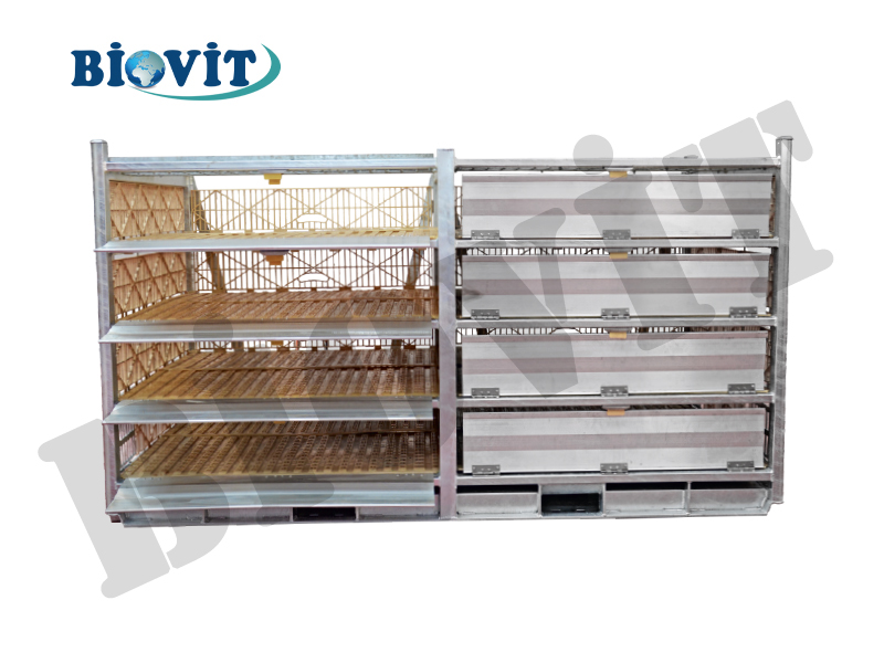 PLASTİK RAFLI GALVANİZ KONTEYNER KAFES